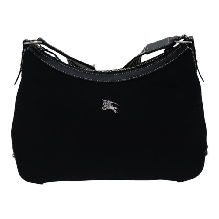 Burberry Blue Label Shoulder Bag Canvas Black White Auth ac3254