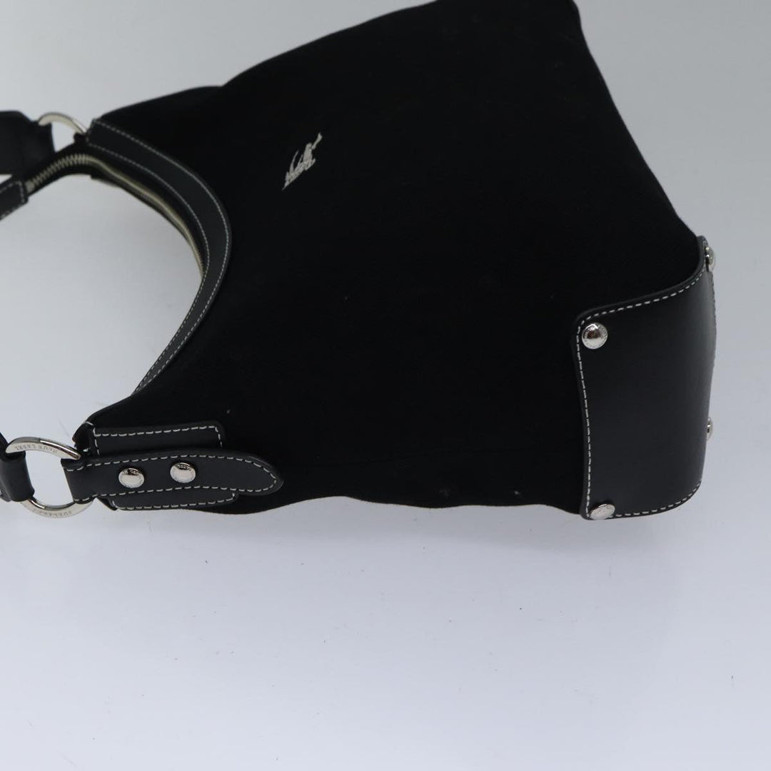 Burberry Blue Label Shoulder Bag Canvas Black White Auth ac3254