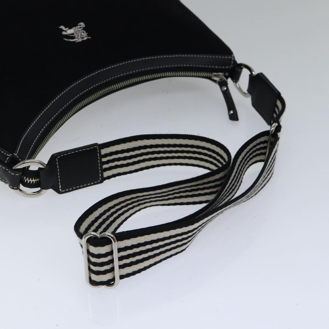 Burberry Blue Label Shoulder Bag Canvas Black White Auth ac3254