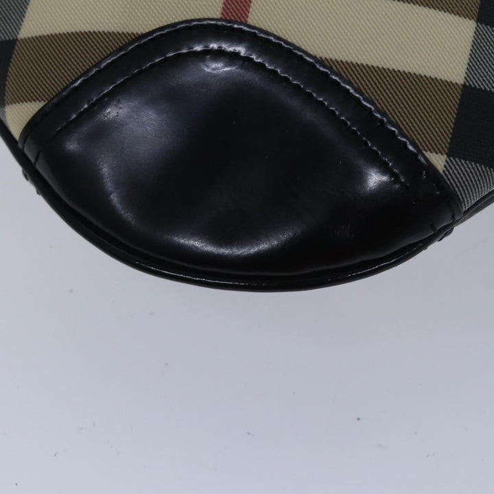 Top Quality Burberry Nova Check Shoulder Bag Coated Canvas Beige Auth ac3255