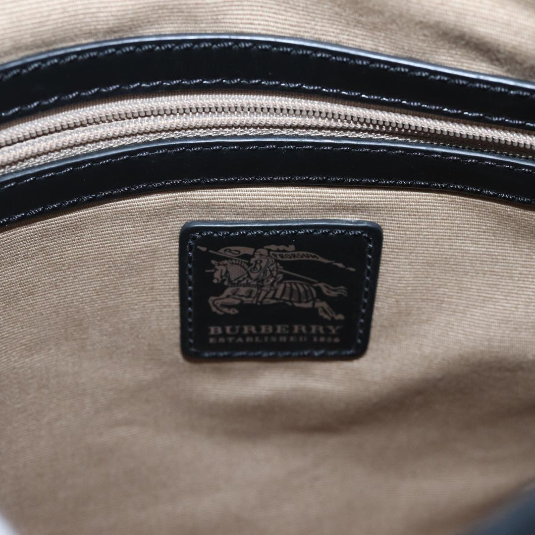 Burberry Nova Check Shoulder Bag Coated Canvas Beige Auth ac3255