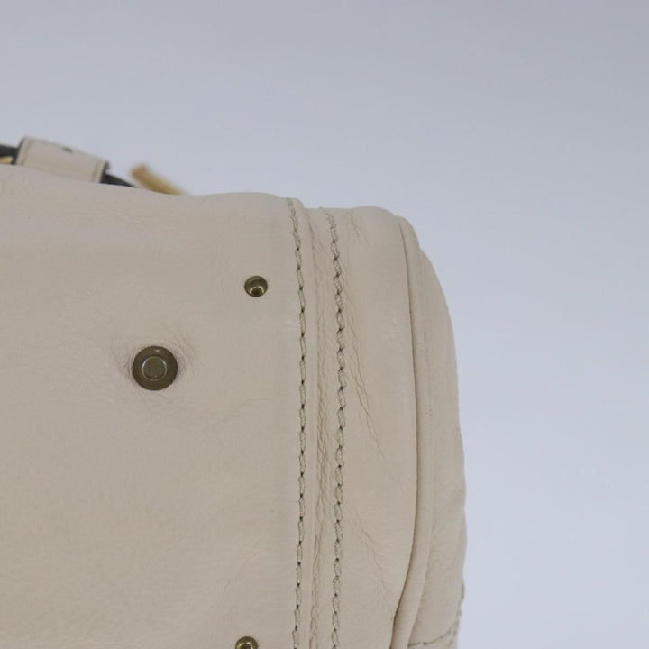 Chloe Paddington Hand Bag Leather White ac3389