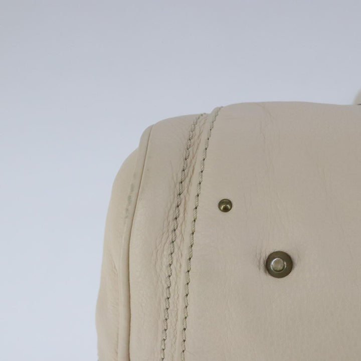 Chloe Paddington Hand Bag Leather White ac3389