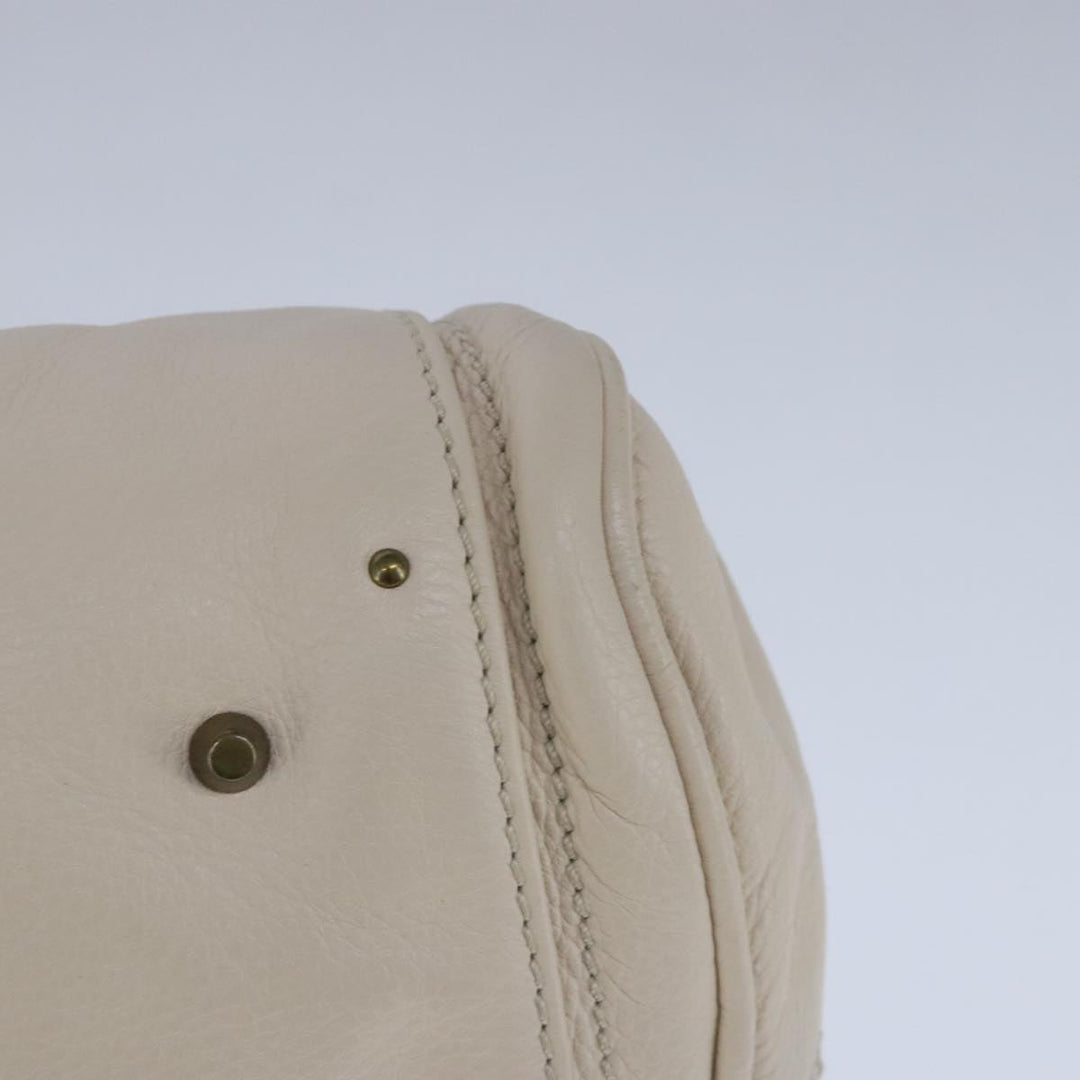 Chloe Paddington Hand Bag Leather White ac3389