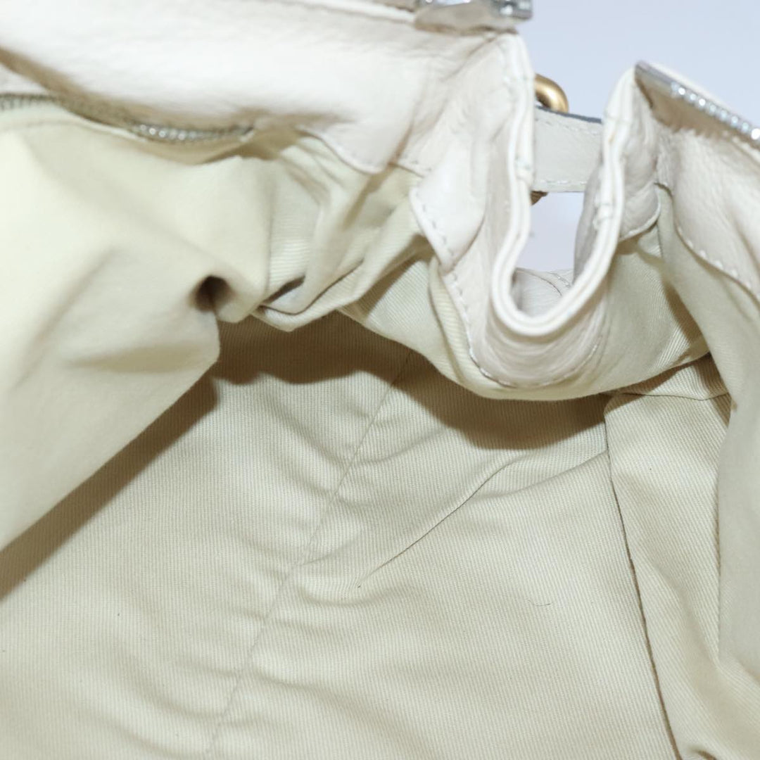 Chloe Paddington Hand Bag Leather White ac3389