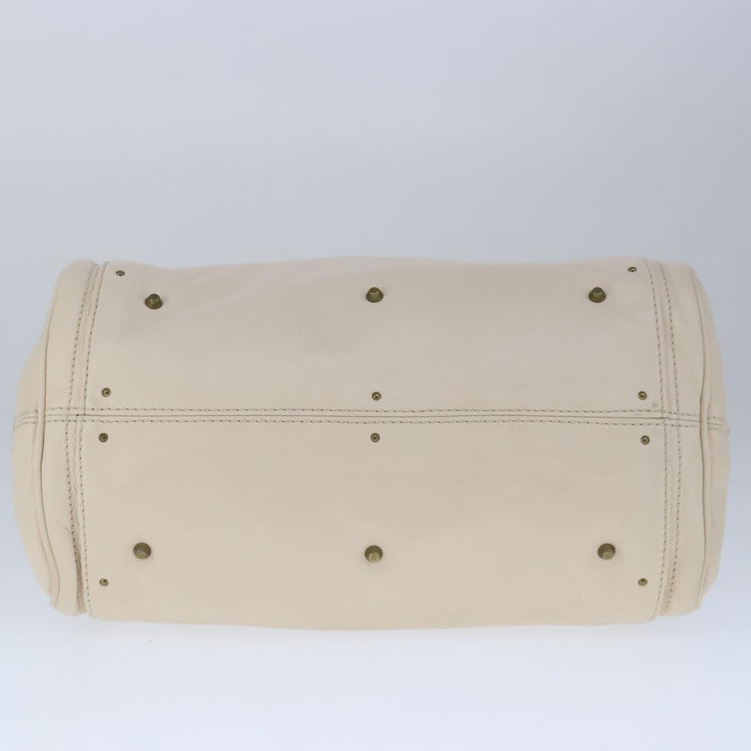 Chloe Paddington Hand Bag Leather White ac3389