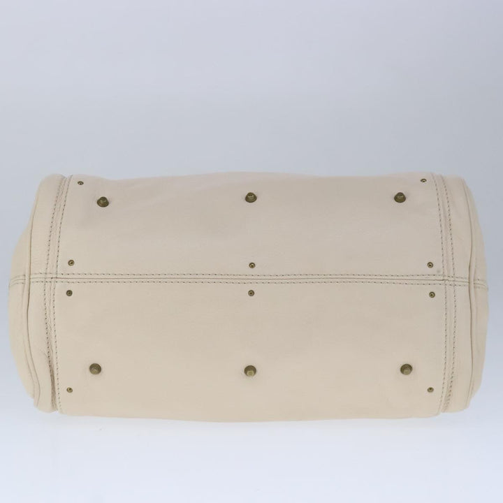 Chloe Paddington Hand Bag Leather White ac3389