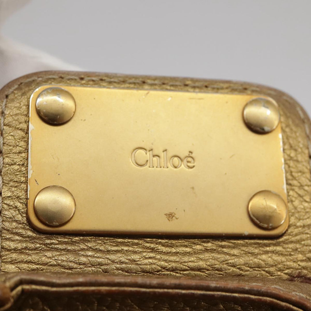 Chloe Paddington Hand Bag Leather Gold Tone ac3429