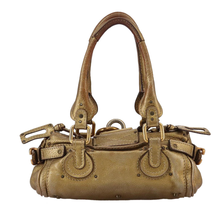 Chloe Paddington Hand Bag Leather Gold Tone ac3429