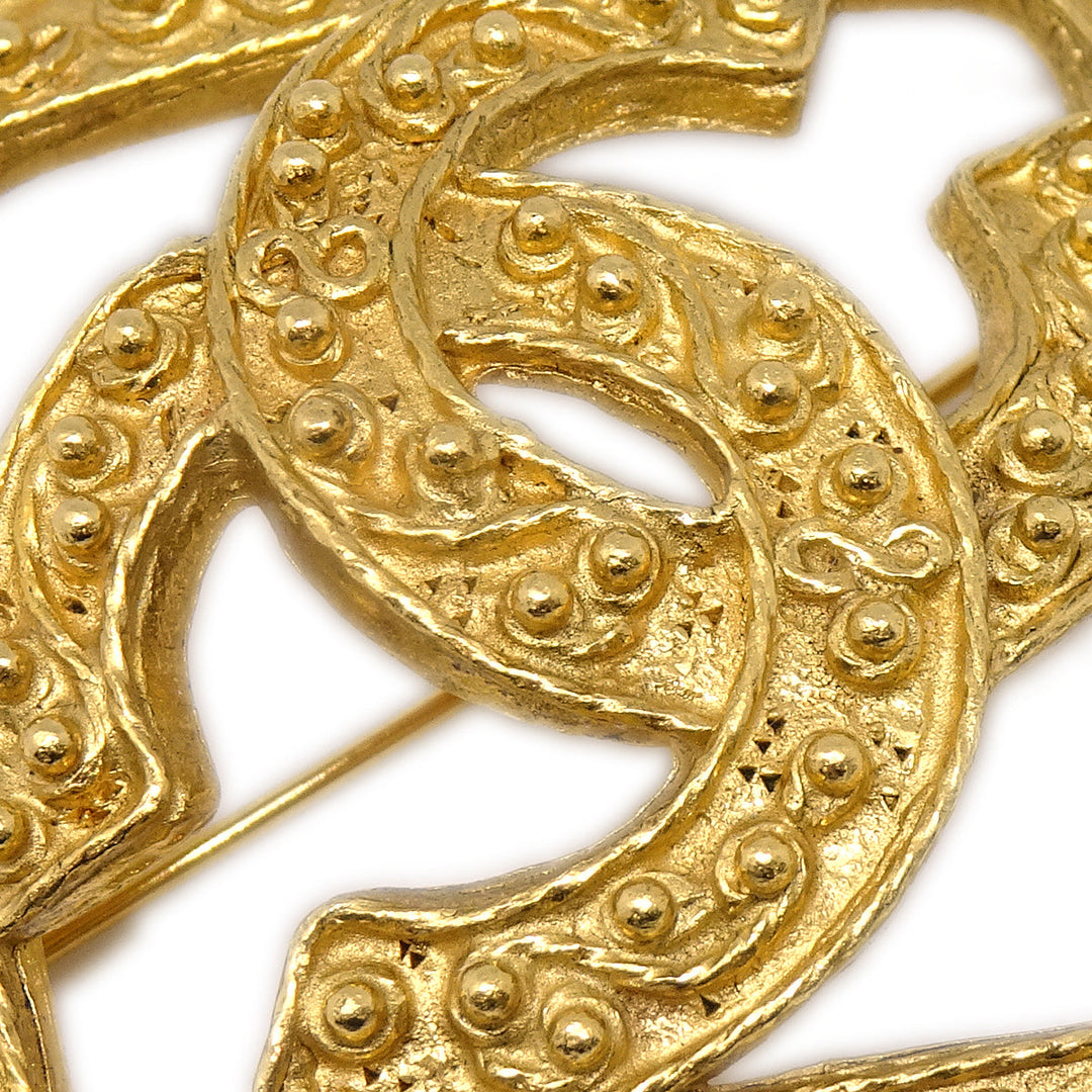 Top Quality Chanel Rhombus Brooch Pin Corsage Gold 94A