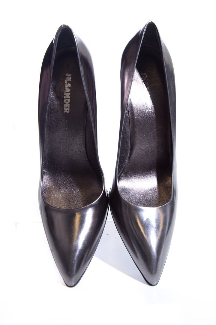 Jil Sander Gun-Metal Wedge SZ 37.5