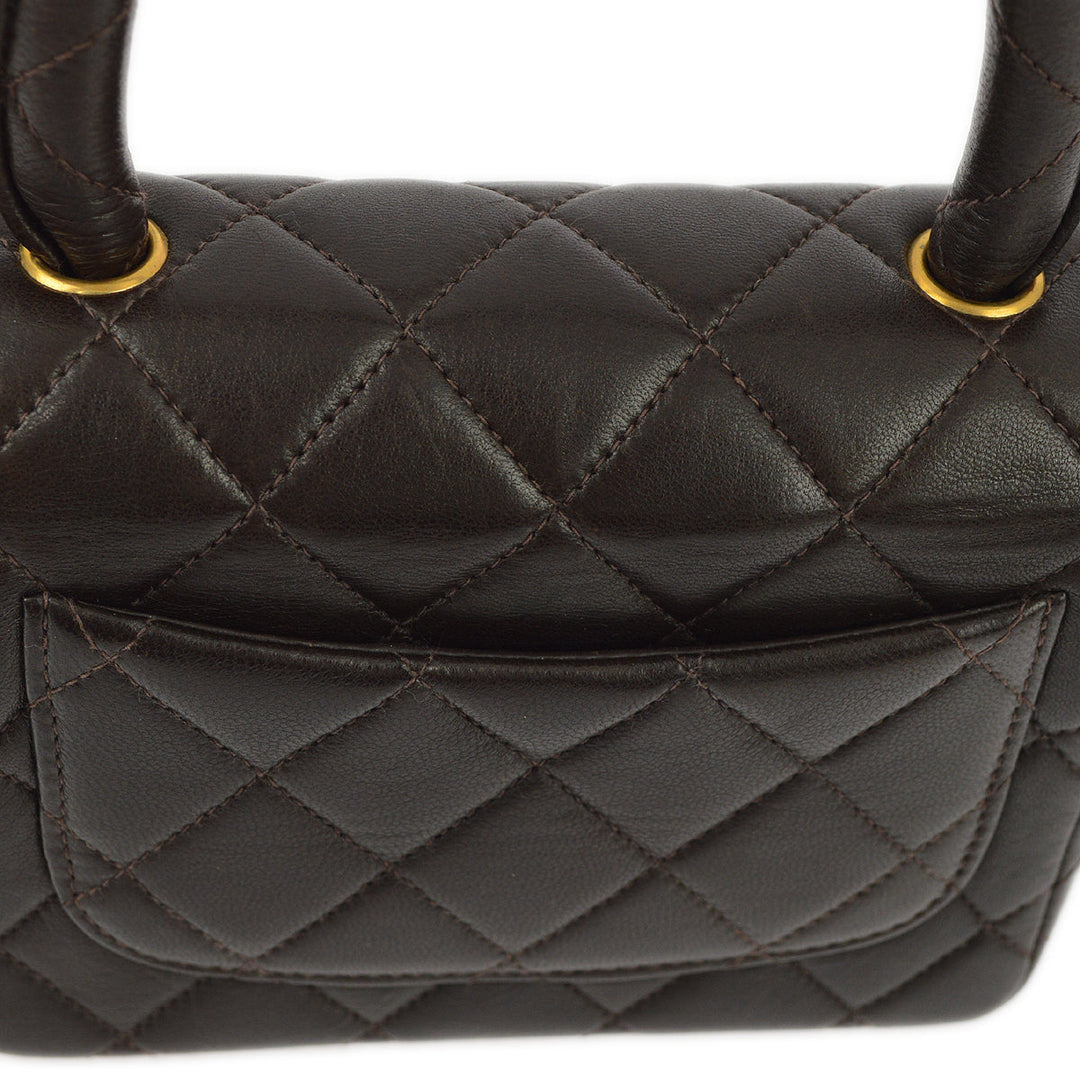Top Quality Chanel Brown Lambskin Classic Flap Micro Handbag