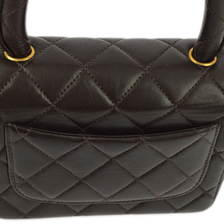 Top Quality Chanel Brown Lambskin Classic Flap Micro Handbag