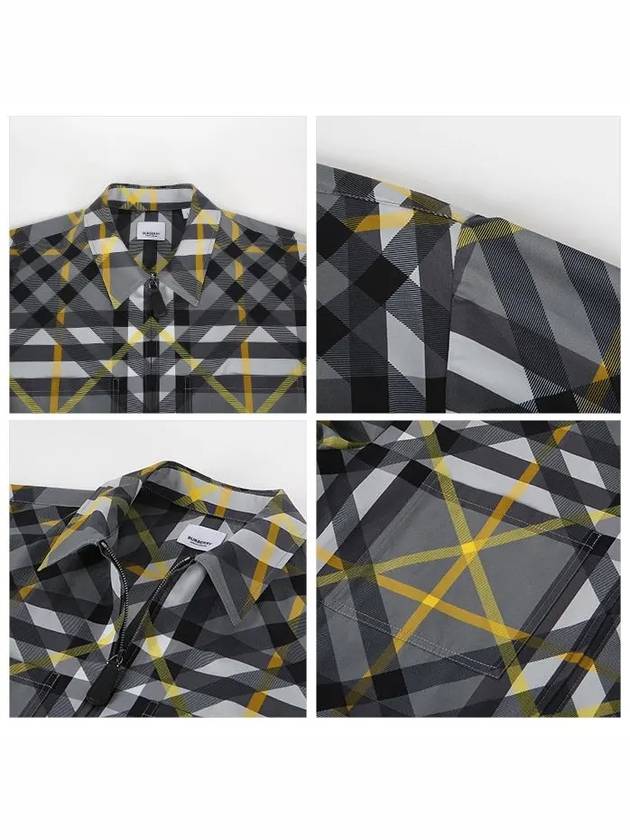 Burberry Mix Check Long Sleeve Shirt Grey