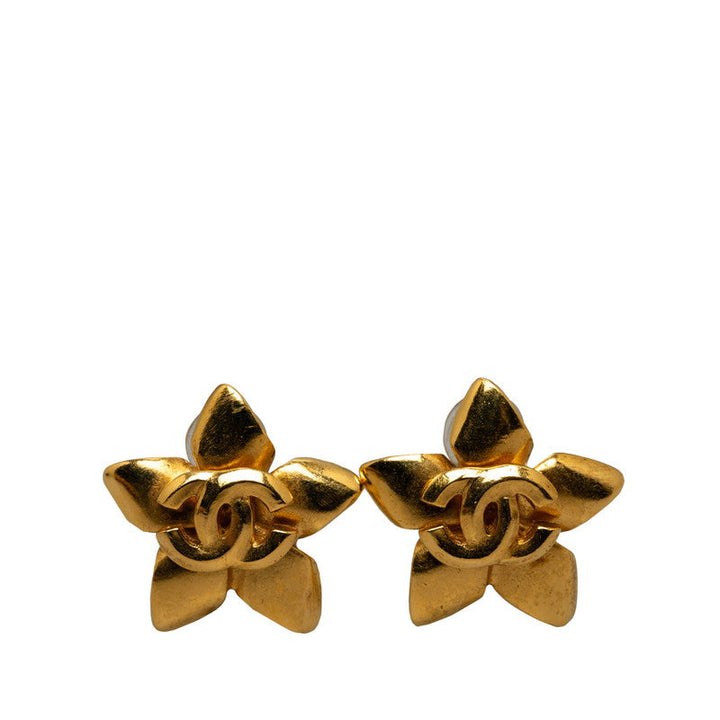 Top Quality Chanel Vintage Coco Flower Motif Earrings G   CHANEL