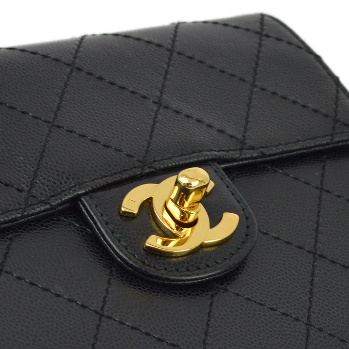Top Quality Chanel Black Caviar Mini Classic Square Flap Shoulder Bag 17