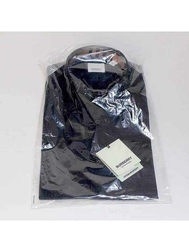 Burberry SHERFIELD Cotton Short-Sleeved Shirt Black