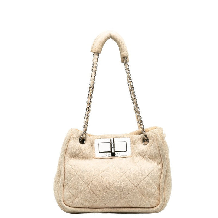 Top Quality Chanel Mattress Logo Gold  Boar Chain houlder Bag Beige Sweater  CHANEL