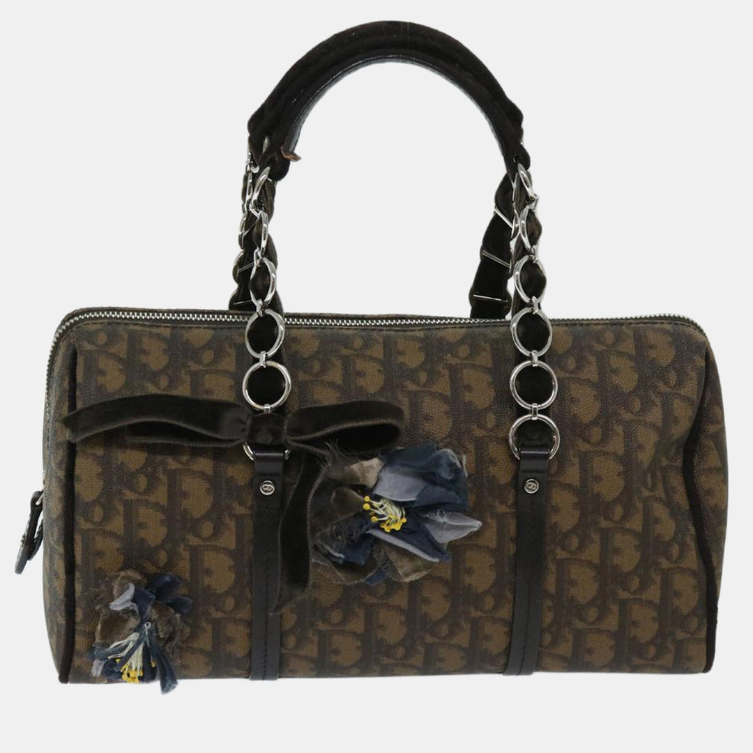 Top quality Dior Brown Canvas Trotter Shoulder Bag