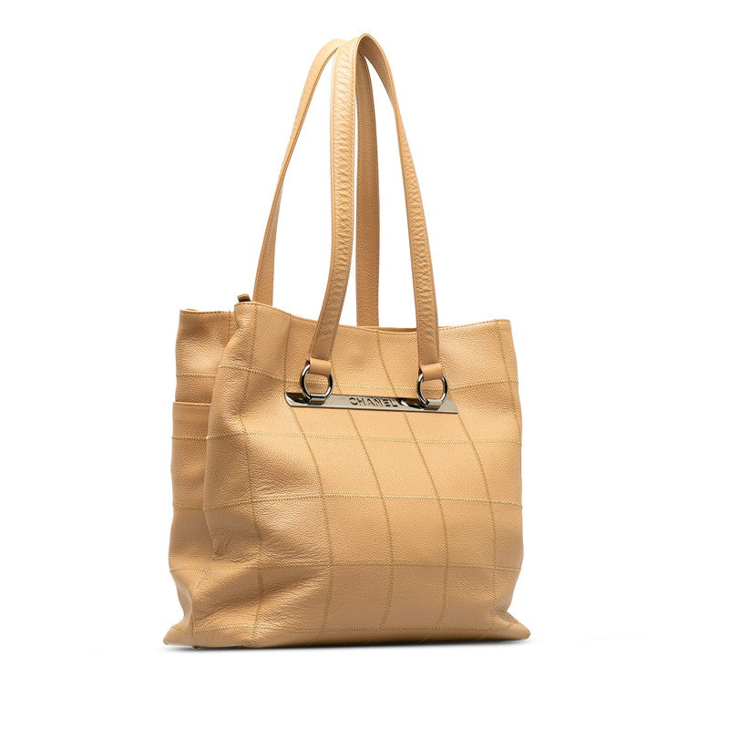 Top Quality Chanel Chocolate Bar  Bag houlder Bag Beige Caviar S  CHANEL