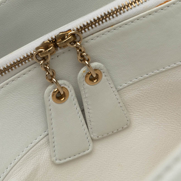 Top Quality Chanel Top Quality Chanel MATRESSE HANDBACK RAMSKIN WHITE LADY'S HANDBACK