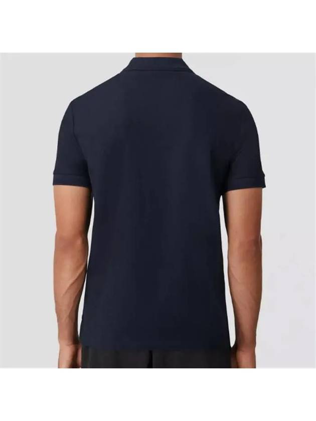 Burberry Men's CHUNKY Monogram motif cotton Polo Shirt navy