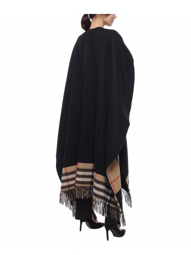 Burberry WoMen's Check Reversible Wool Cashmere Cape Black