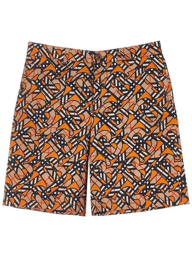 Burberry Monogram Logo Print Shorts Orange