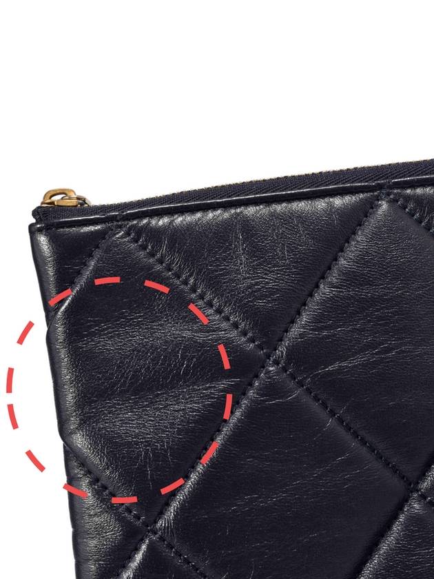 Women s Big Quilted Navy Clutch No 28 Chanel