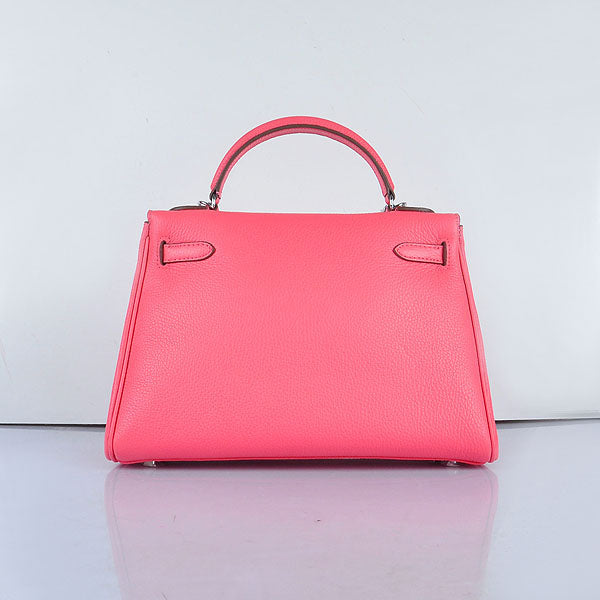 Hermes Kelly 32cm Togo Leather Handbag 6108 Lip Pink Silver