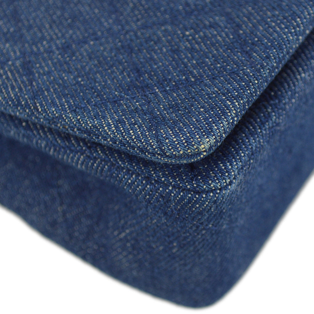 Top Quality Chanel * 1989-1999 Denim Turnlock Mini Full Flap Bag