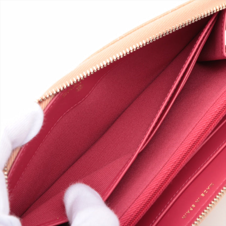 Top Quality Chanel Matrasse Caviar S Round  Wallet Pink Random