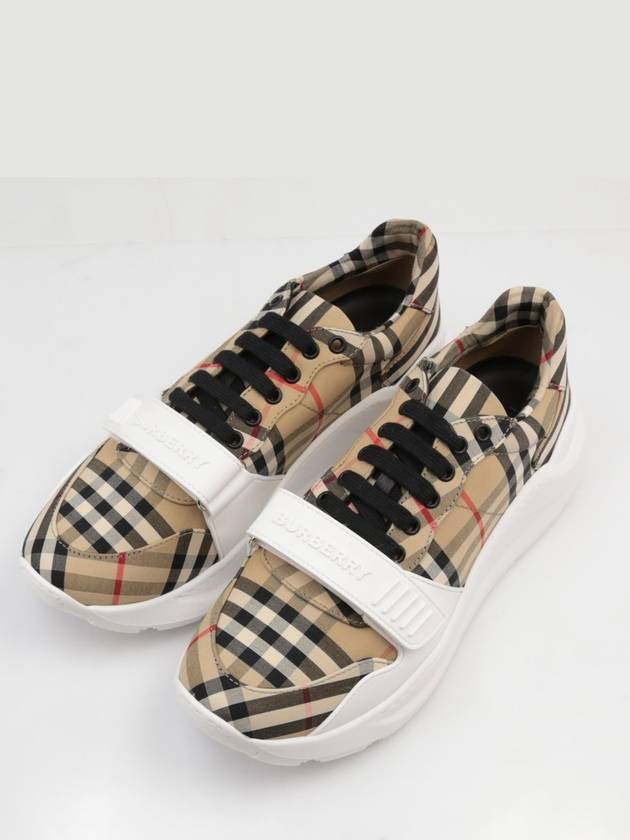 Burberry WoMen's Regis Vintage Check Velcro Low Top Sneakers Beige