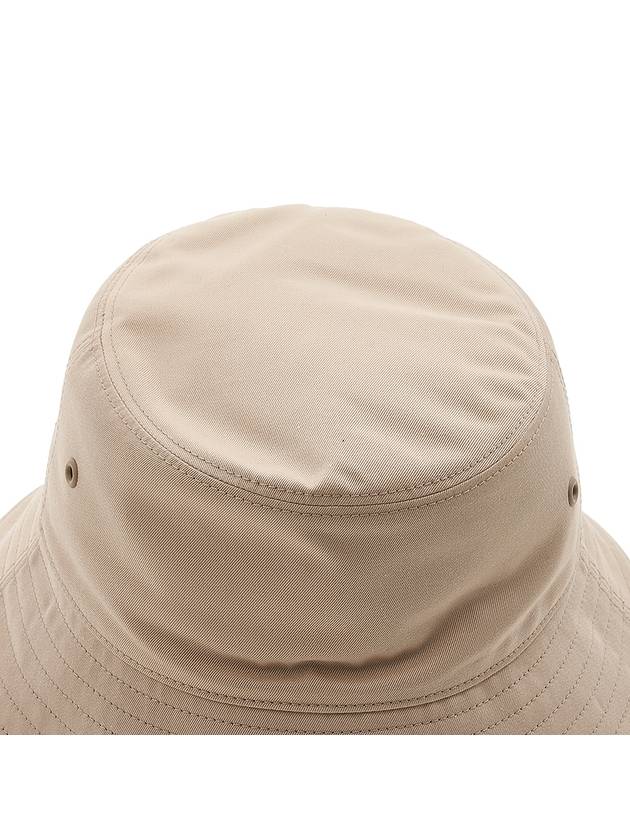 Burberry Embroidered Logo Cotton Gabardine Bucket Hat Honey