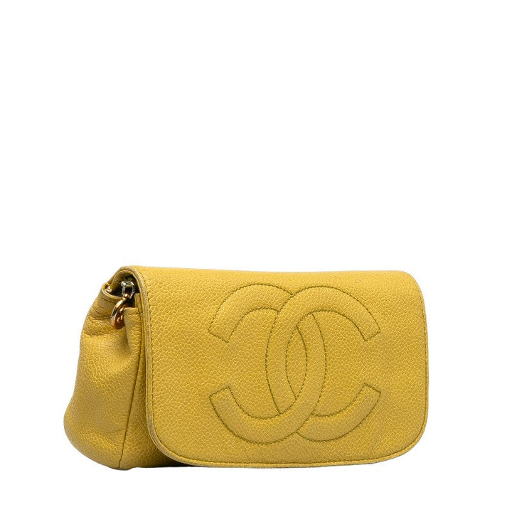 Top Quality Chanel Cocomark Porch Yellow Caviar   Chanel