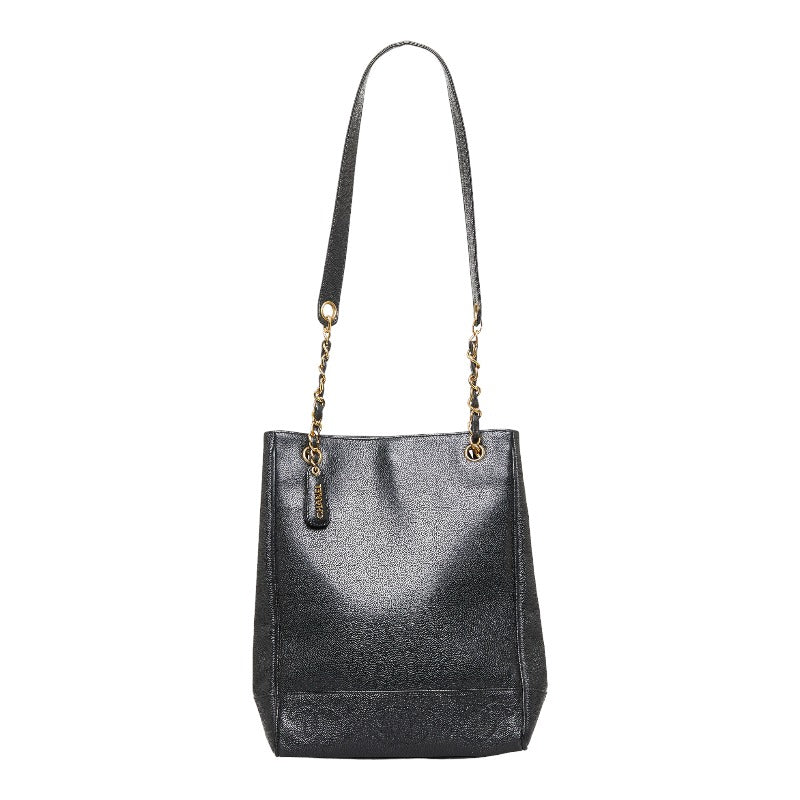 Top Quality Chanel Coca-Cola Handbags Black Gold Matt Caviar   Chanel