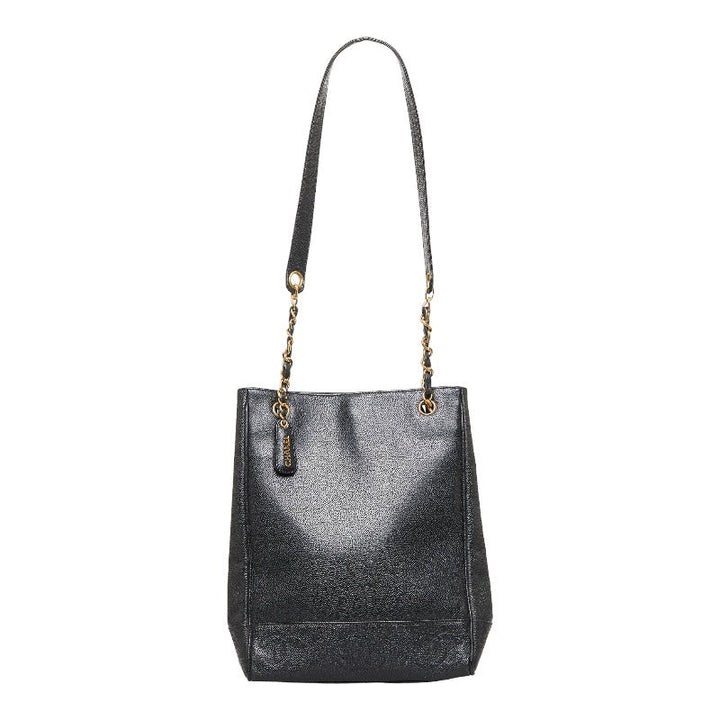 Top Quality Chanel Coca-Cola Handbags Black Gold Matt Caviar   Chanel