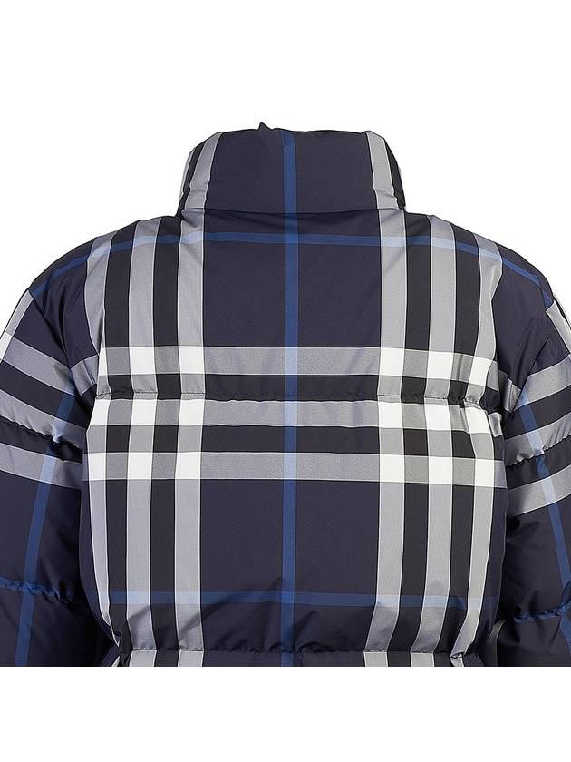 Burberry Check Crop Padding Night Blue