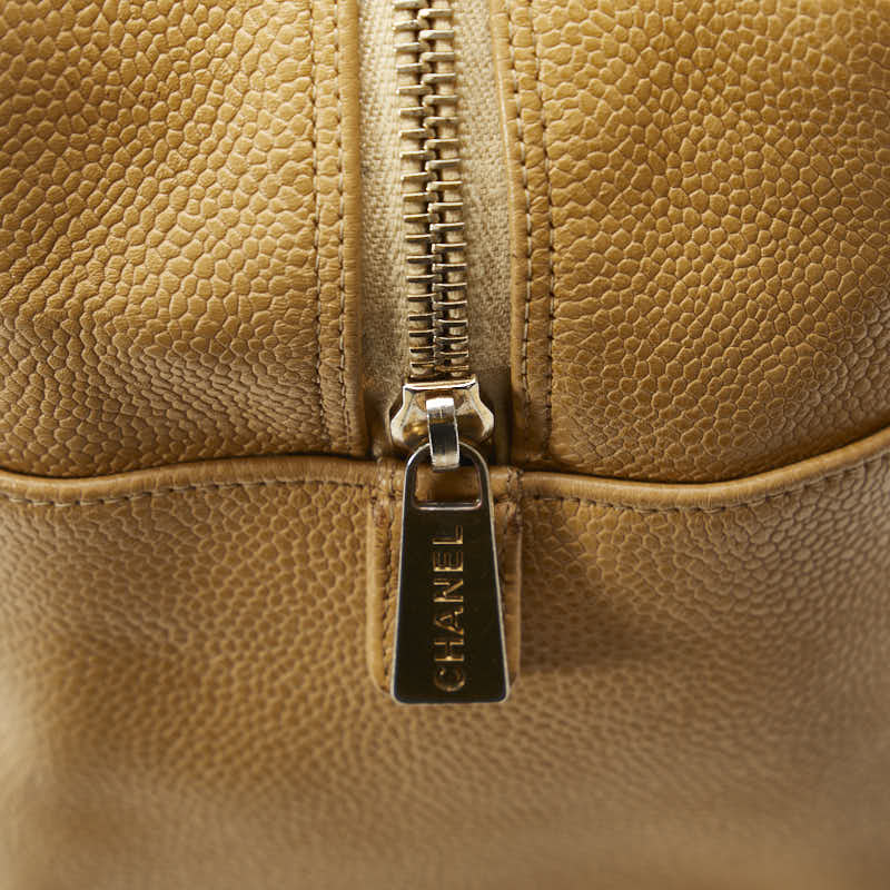 Top Quality Chanel Tote Shopper Bag in Caviar Leather Beige Ladies