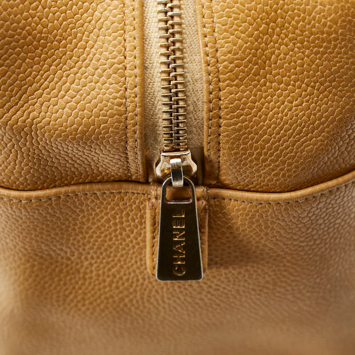 Top Quality Chanel Tote Shopper Bag in Caviar Leather Beige Ladies