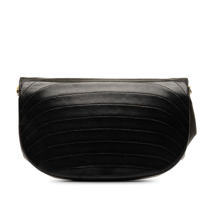 Top Quality Chanel Coco Half Moon Chain Shoulder Bag Black   Chanel
