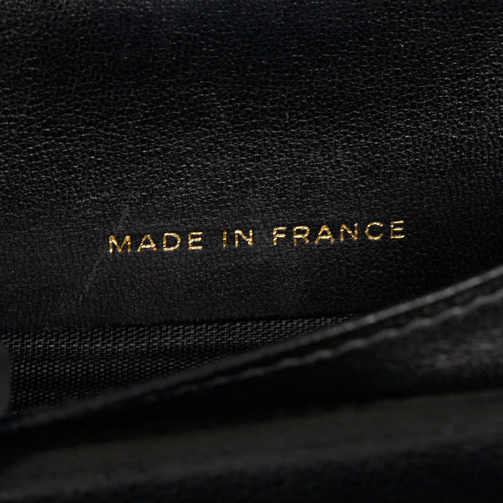 Top Quality Chanel Cocomark Double Folded Wallet Black Caviar  Leather  CHANEL