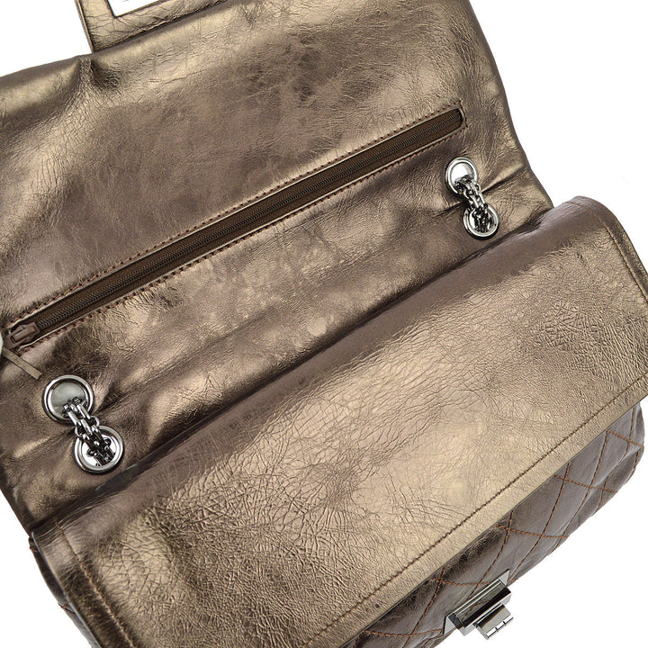 Top Quality Chanel Brown Lambskin 2.55 Classic Double Flap Shoulder Bag
