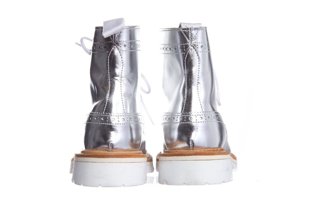 JUNYA WATANABE COMME DES GARCONS X Tricker's Silver Boots SZ 6 NWT