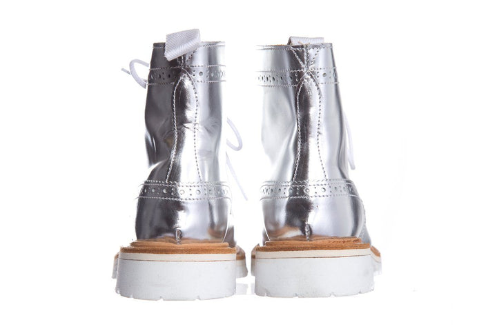 JUNYA WATANABE COMME DES GARCONS X Tricker's Silver Boots SZ 6 NWT