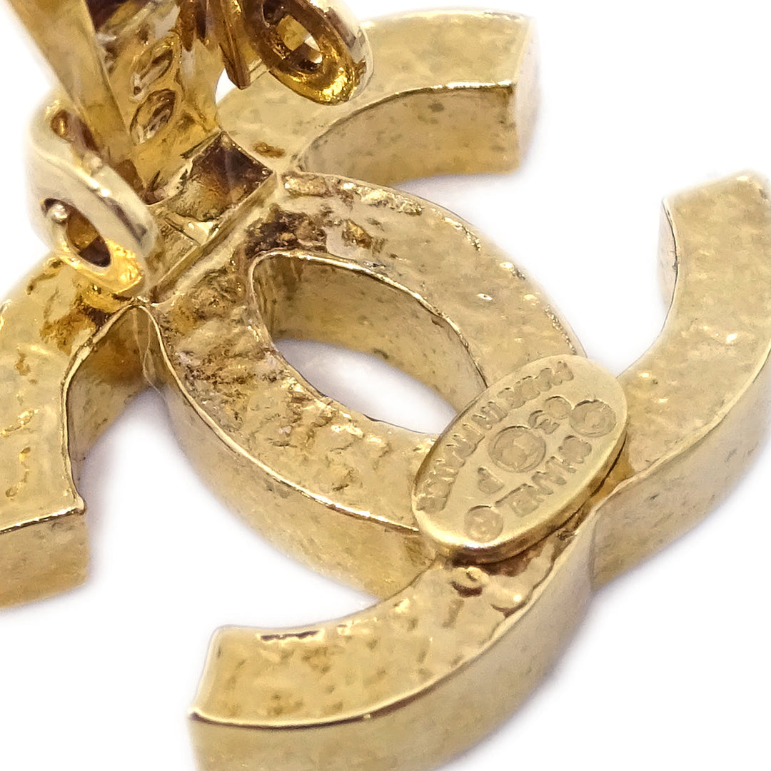 Top Quality Chanel CC Earrings Clip-On Gold 03P