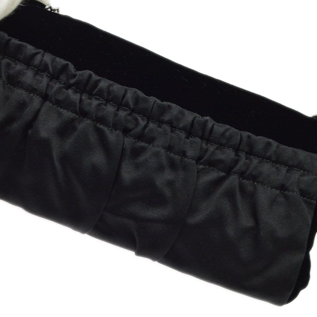 Top Quality Chanel Black Satin Chain Handbag