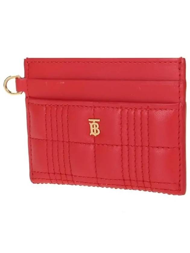 Burberry TB Quilted Card Wallet Red