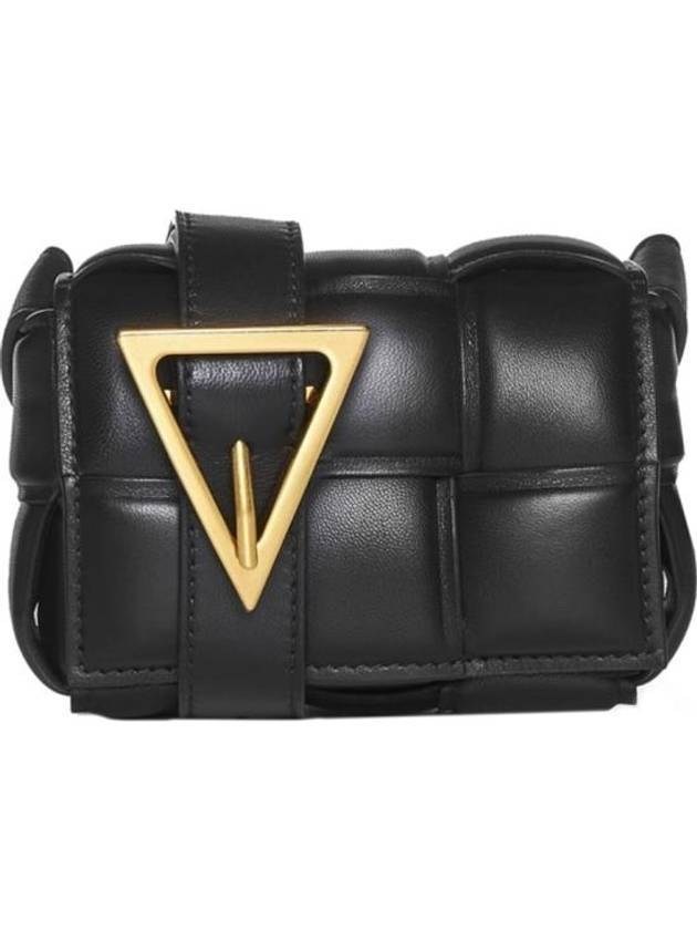 Bottega veneta Candy Cassette Padded Mini Cross Bag Black