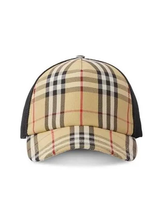 Burberry Check Mesh Ball Cap Beige